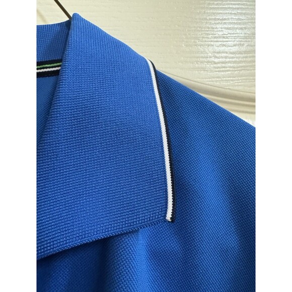 Mens Izod Golf Stretch Polo Size XL Navy Blue Performance Short Sleeve Athletic - Picture 4 of 9